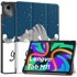 ALOGY Book Cover futrola za Lenovo Tab K11 / K11E / M11 10.95" TB330FU / TB330XU / TB331FC, Sleeping Cat + staklo + olovka